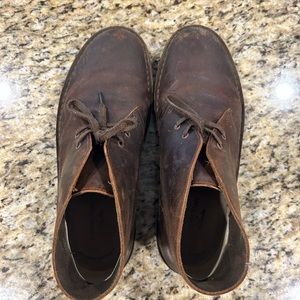 Men’s Clark shoes in good condition. Some wear on toes (see photos) size 8